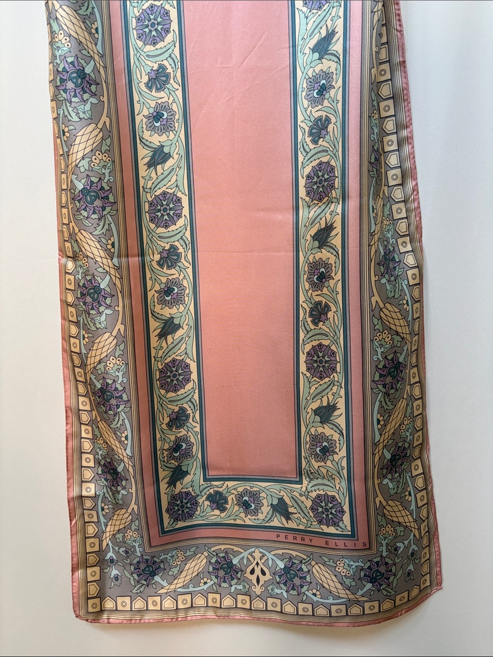 Vintage Perry Ellis silk twill scarf
